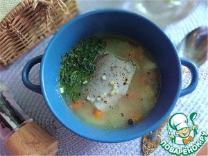 Диетический рыбный суп с пшеном